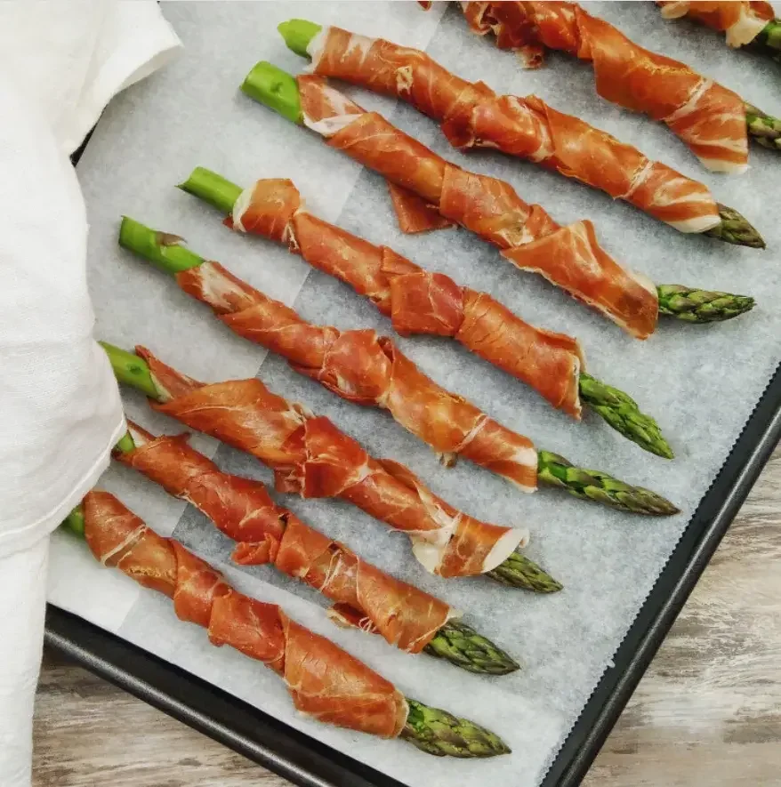 Air Fryer Serrano Ham Asparagus Bites