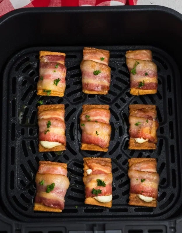 Bacon Wrapped Crackers in Air Fryer