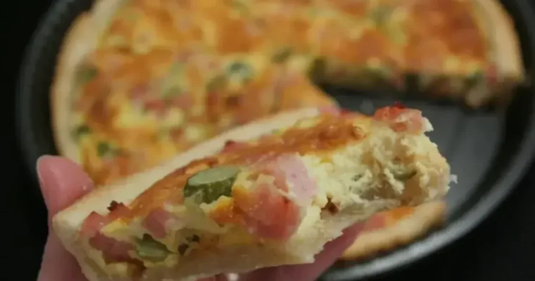 Bacon and courgette quiche in Air Fryer