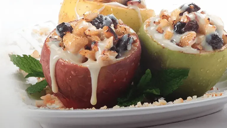 Air Fryer Stuffed Baked Apples (Walnut & Raisin)