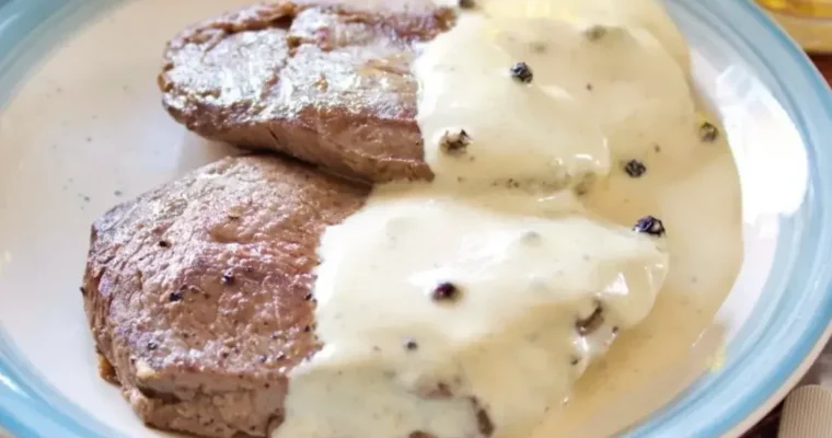 Beef tenderloin in cream sauce in Air Fryer