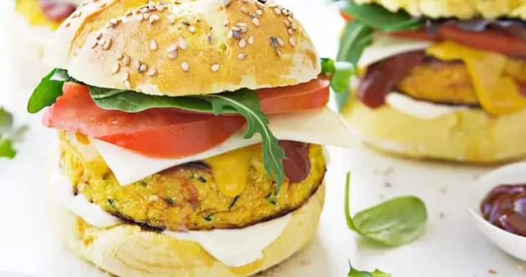 Buffalo cauliflower burger  in Air Fryer