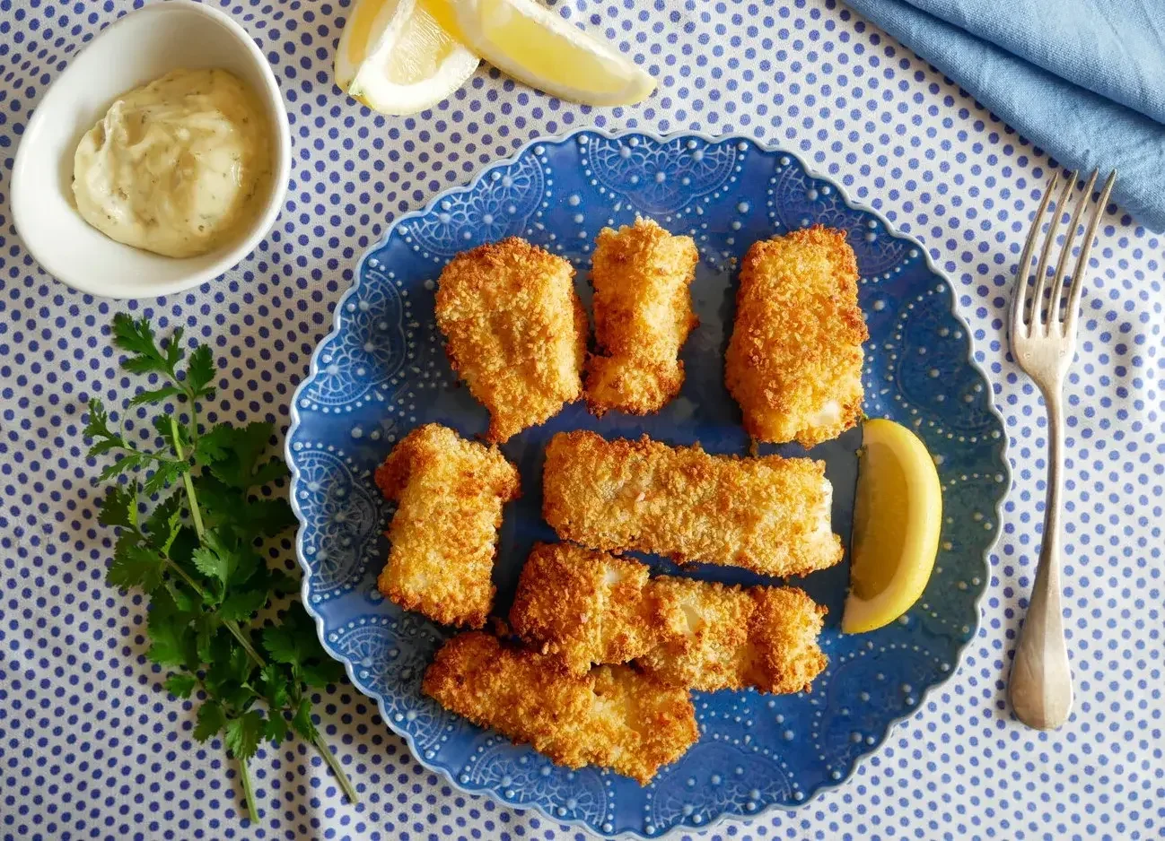 Air Fryer Panko Crusted Cod