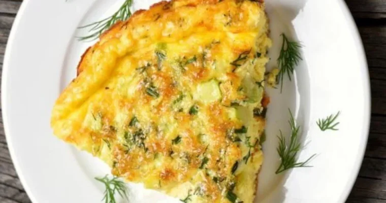 Courgette and feta omelette in Air Fryer