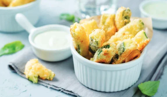 Deep fried courgette  in Air Fryer