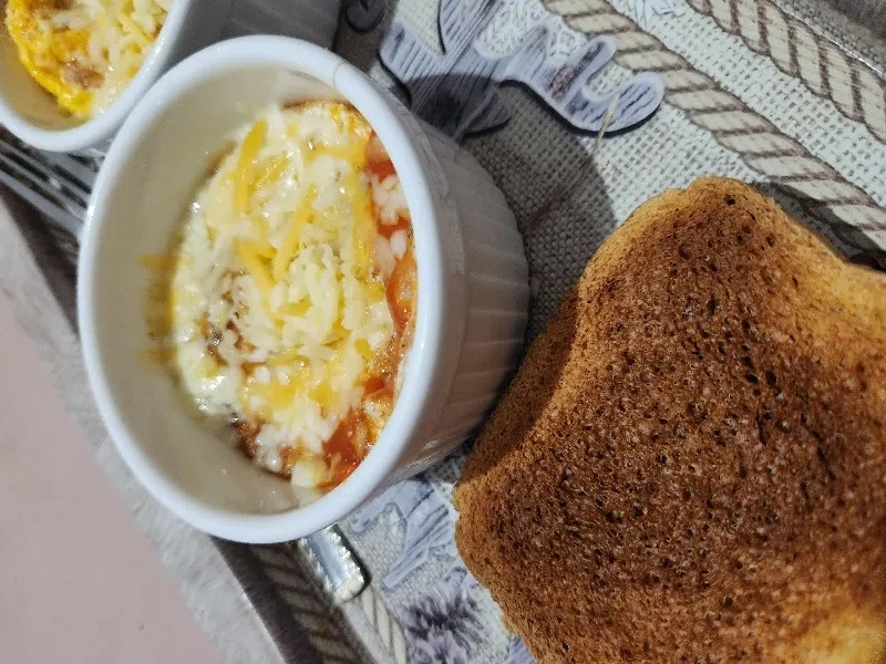 Eggs with ham tacos in Air Fryer