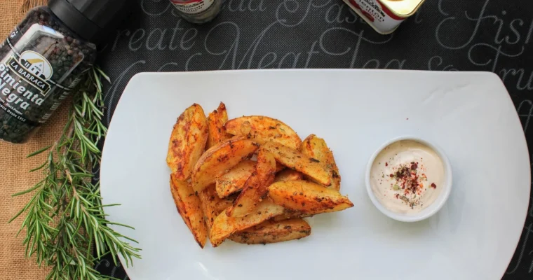 French fries with yoghurt sauce in Air Fryer