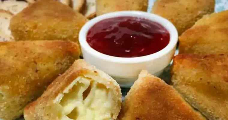 Fried cheese with jam in Air Fryer