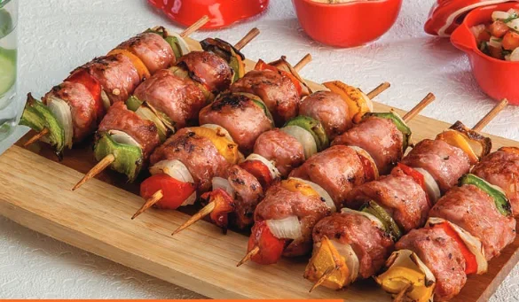 Fried sausage skewers  in Air Fryer