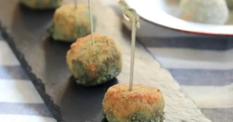 Homemade spinach and blue cheese croquettes  in Air Fryer