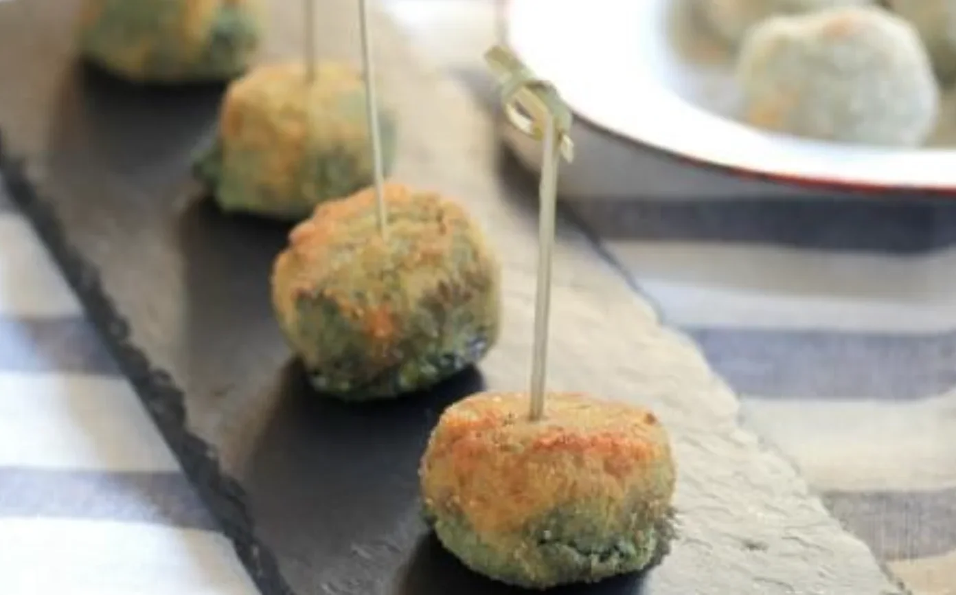 Homemade spinach and blue cheese croquettes  in Air Fryer