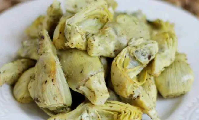 Marinated artichoke hearts in Air Fryer