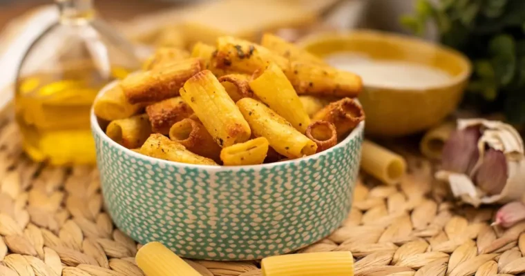Pasta chips with cheese in Air Fryer