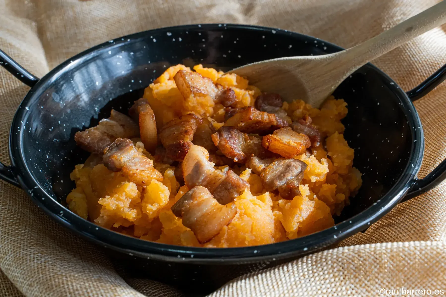Air Fryer Spanish Smashed Potatoes with Bacon (Patatas Revolconas)