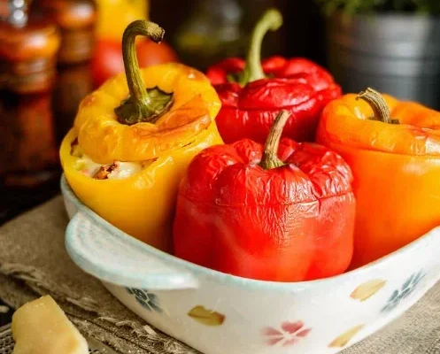Peppers stuffed with ricotta and tuna  in Air Fryer