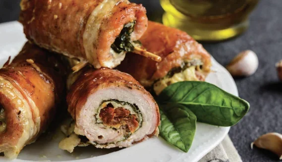 Pork Trinoza Wrapped in Ham in Air Fryer