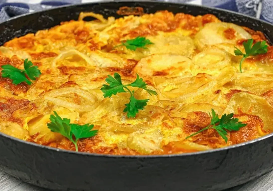 Air Fryer Potato Frittata (Spanish Tortilla Style)