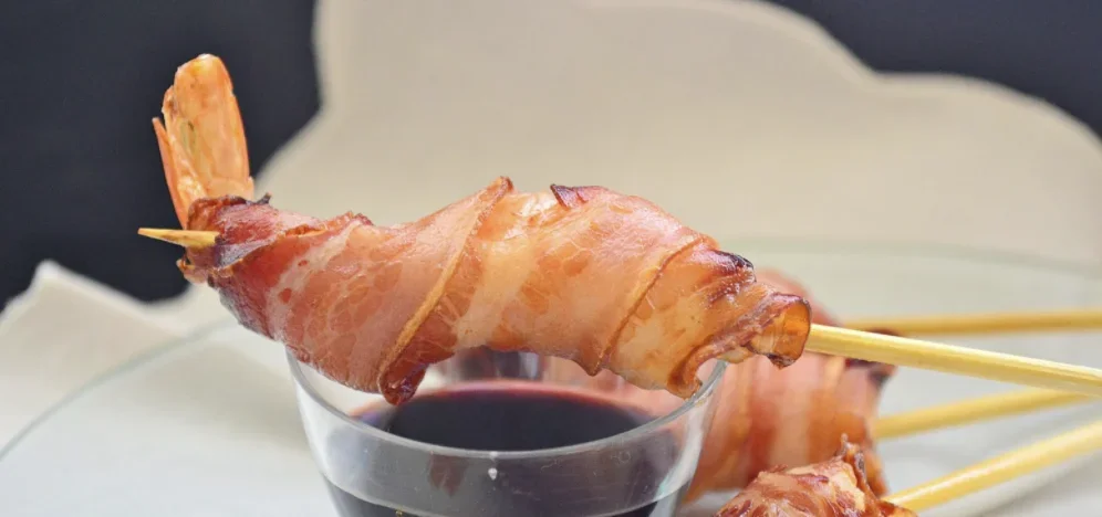 Air Fryer Bacon-Wrapped Shrimp