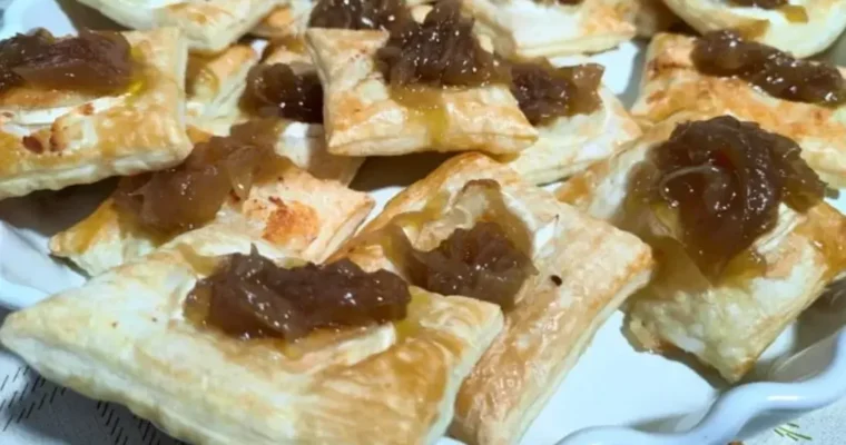 Puff pastry with goat’s cheese and caramelised onion in Air Fryer