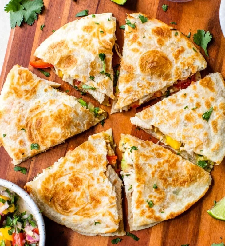 Air Fryer BBQ Chicken Quesadilla