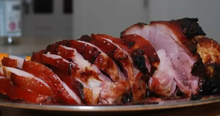 Roast ham with pineapple glaze in Air Fryer