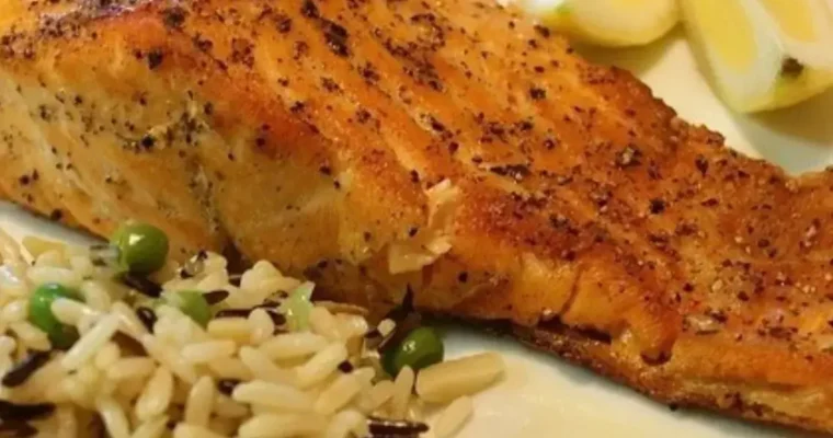 Salmon with curry and mustard in Air Fryer