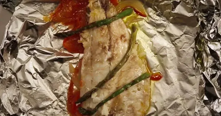 Sea bass en papillote in Air Fryer