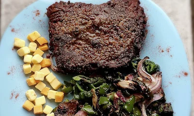 Spicy green veal in Air Fryer