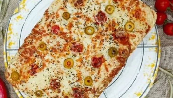 Three-cheese focaccia in Air Fryer