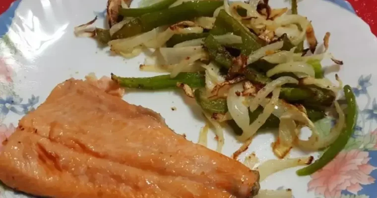 Trout with vegetables in Air Fryer