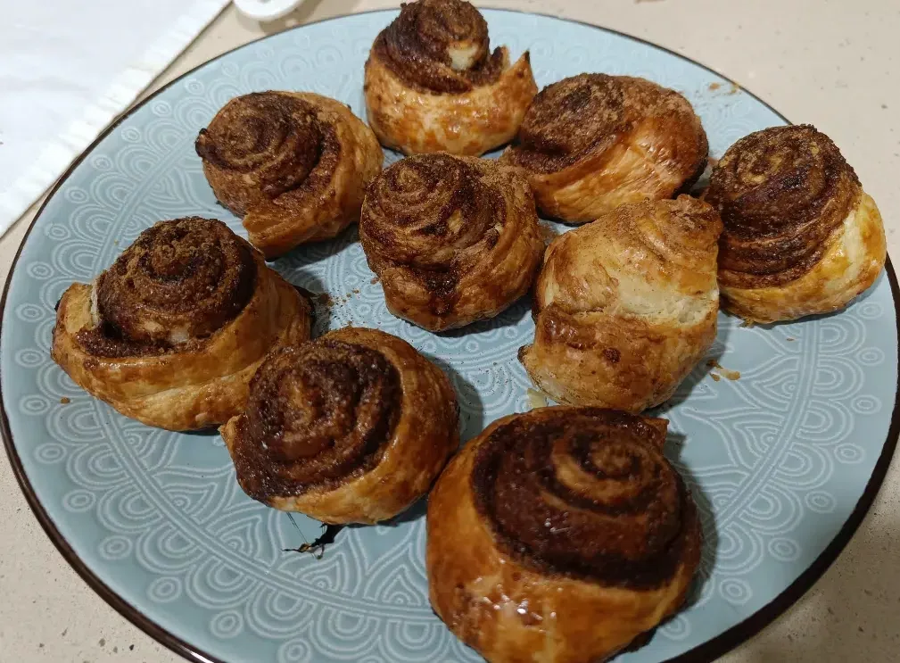 Rollitos de canela en freidora de aire