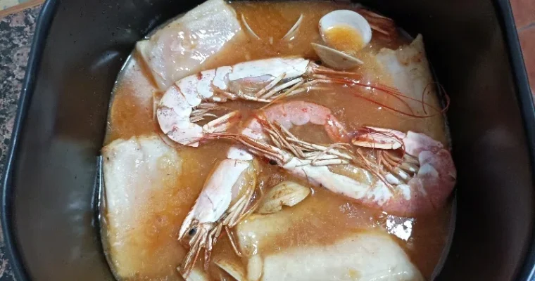 Hake in sauce in air fryer