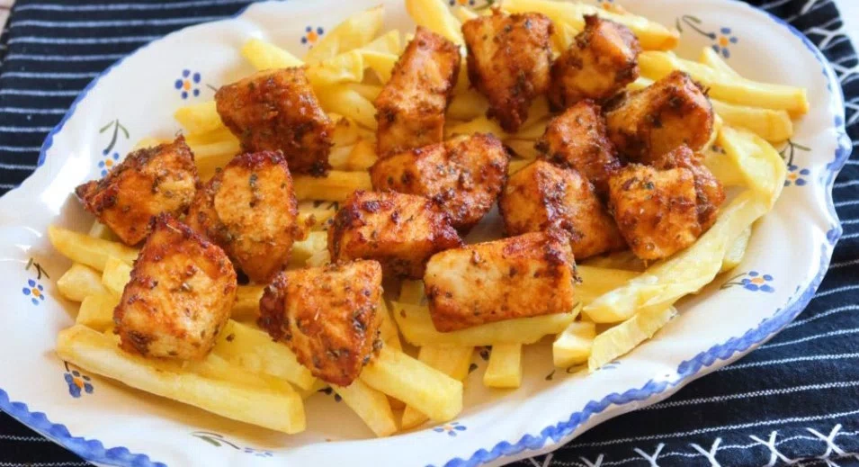 Marinated pork loin with potatoes for air fryer