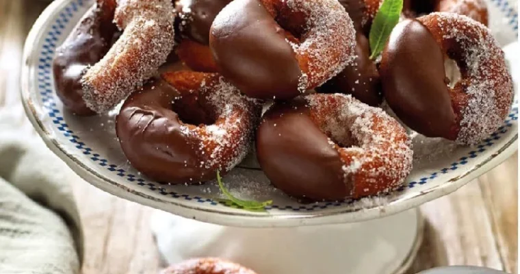 Aniseed doughnuts with chocolate for air fryer
