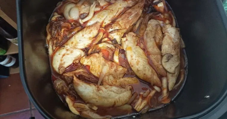 Chicken tenderloin with vegetables for air fryer