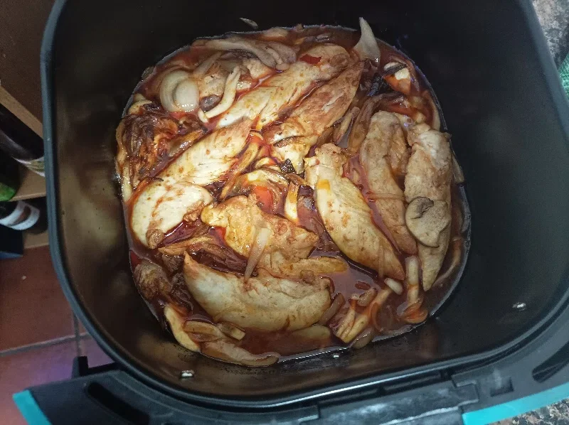 Chicken tenderloin with vegetables for air fryer