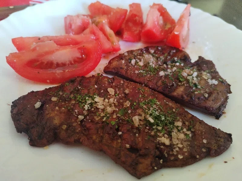 Fried liver fillets