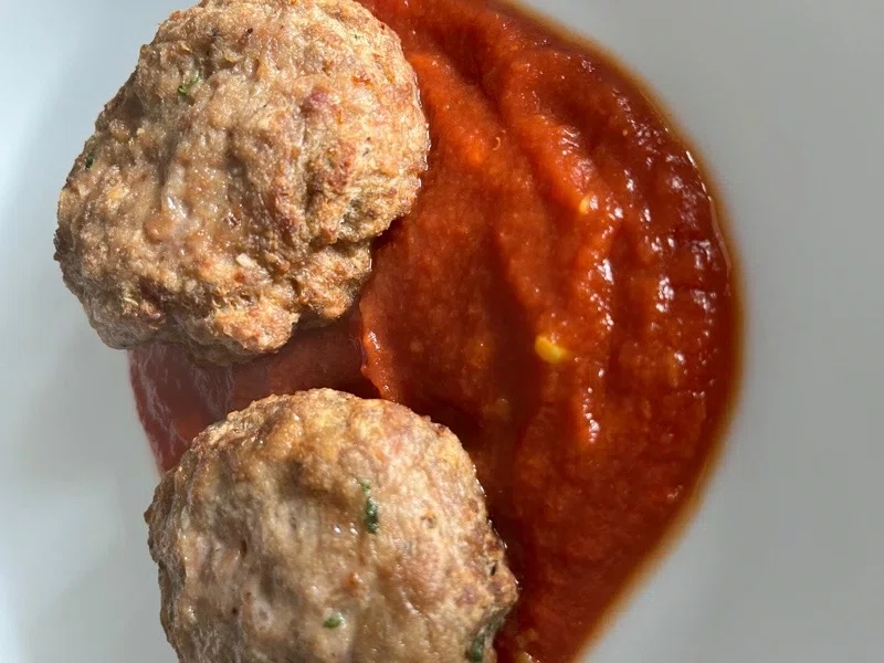 Russian steaks with tomato sauce for air fryer