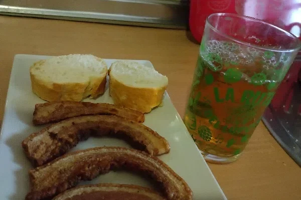 Fried rashers of bacon for air fryer