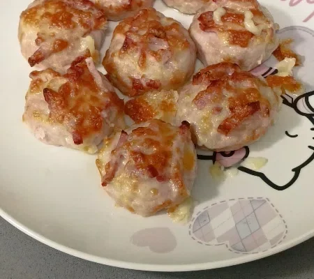 Mini bacon and cheese burgers for air fryer