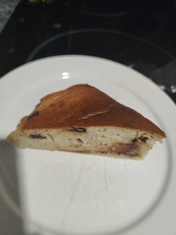 Air Fryer Banana Chocolate Chip Sponge Cake