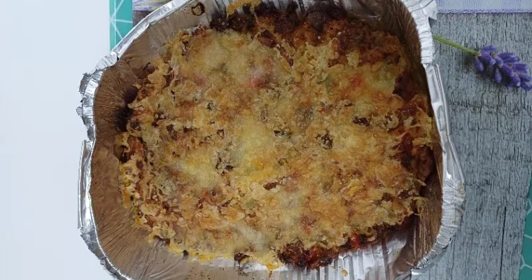 Vegetable and tuna pie for air fryer