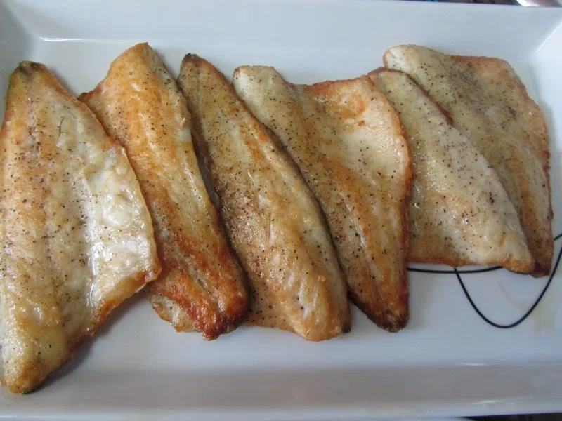 Sea bass fillets, seared for air fryer