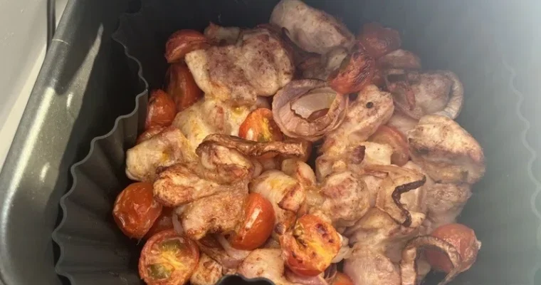 Chicken breast with cherry tomatoes for air fryer